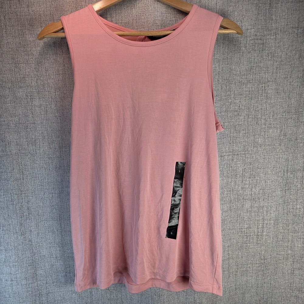 Banana Republic Womens Tank Top Crossover Back Small Pink NEW Athleisure